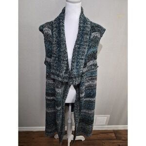 Soft Surroundings Womens Kimono Boho Duster Cardigan Multicolor 3X Flowy Preppy